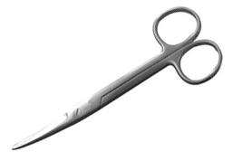 Tijera quirúrgica acero inoxidable mayo curva 14 cm 